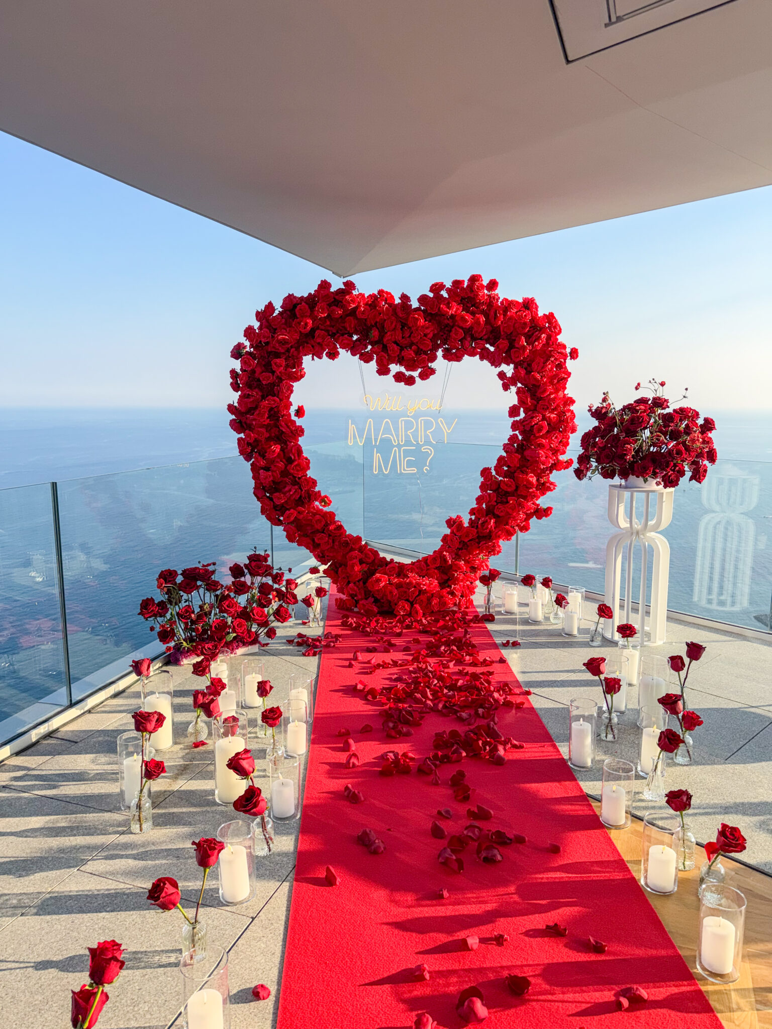 demande en mariage Côte d’Azur décor