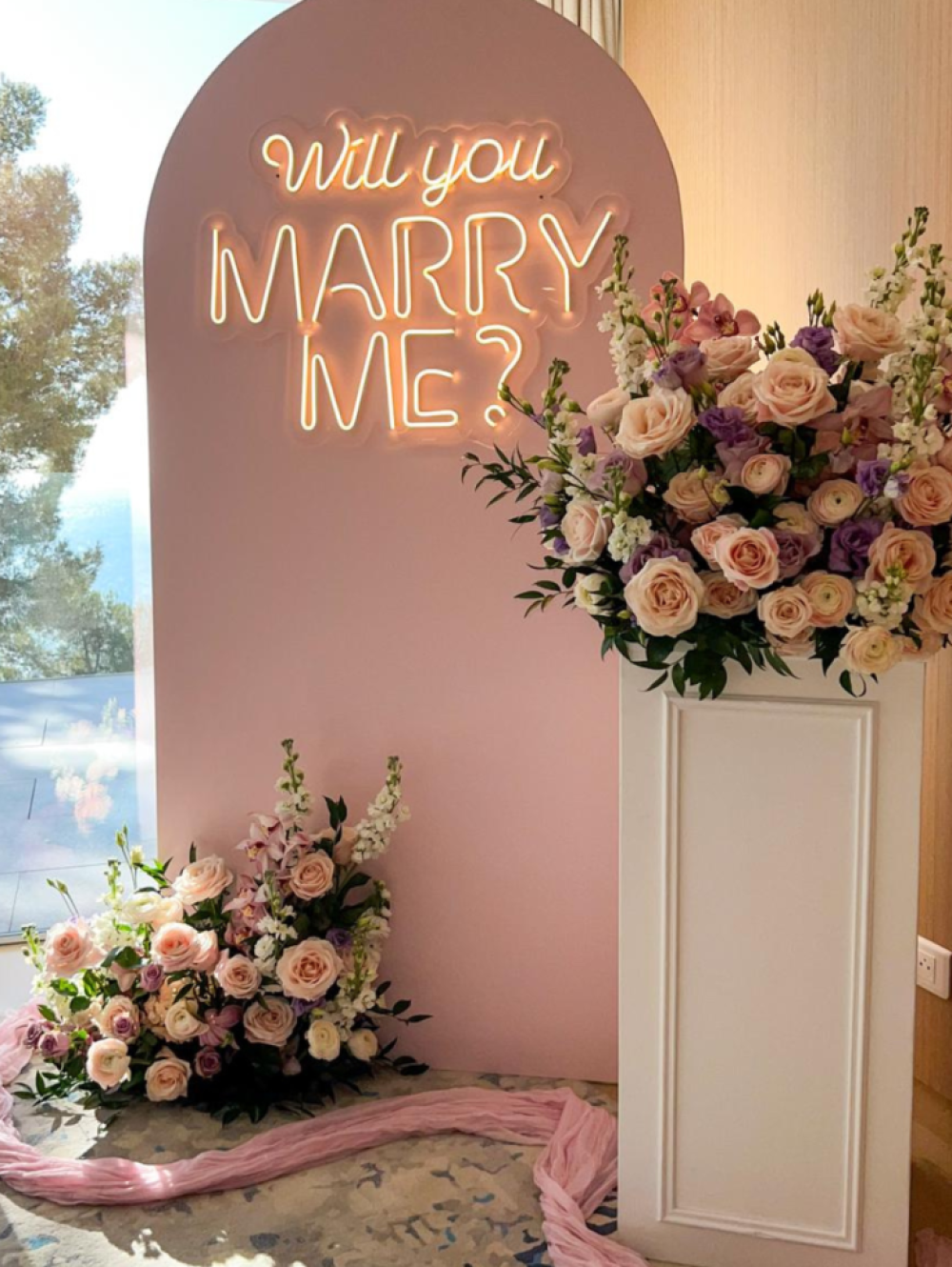 demande en mariage Côte d’Azur décor